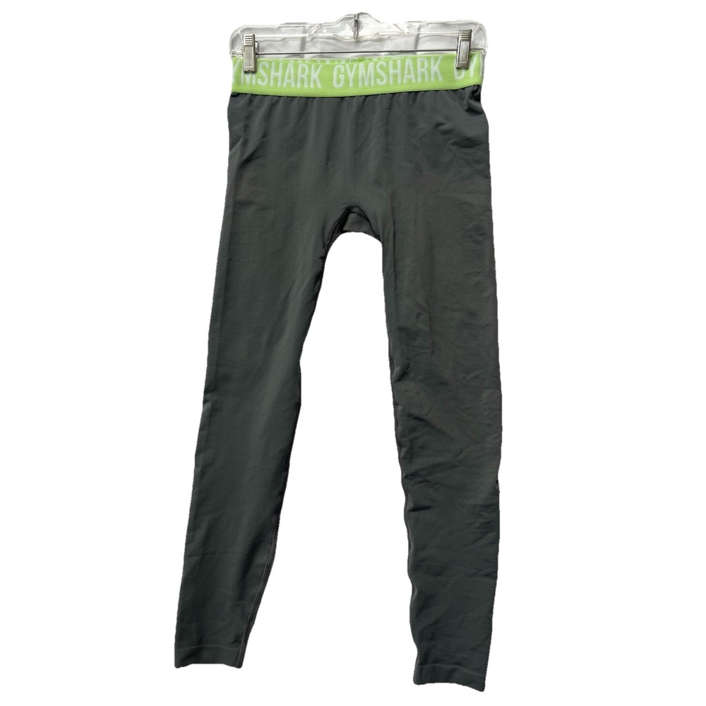 Gymshark Womens M Fit Seamless Legging‎ Banded Gym Charcoal Gray Pant Athletic